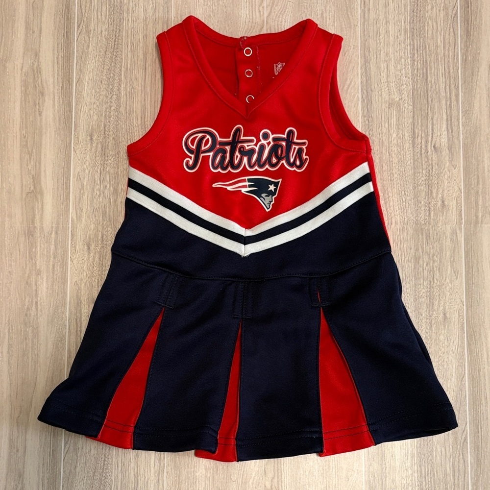 New England Patriots Kids Cheerleader Dress - Red and Blue Size 18 Months
